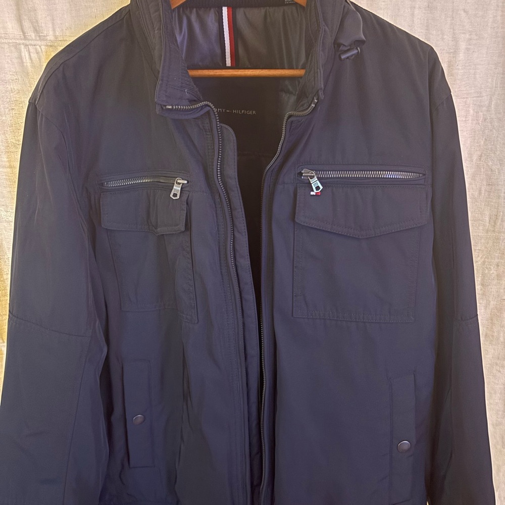Tommy Hilfiger Men's Dark Blue Lightweight Jacket